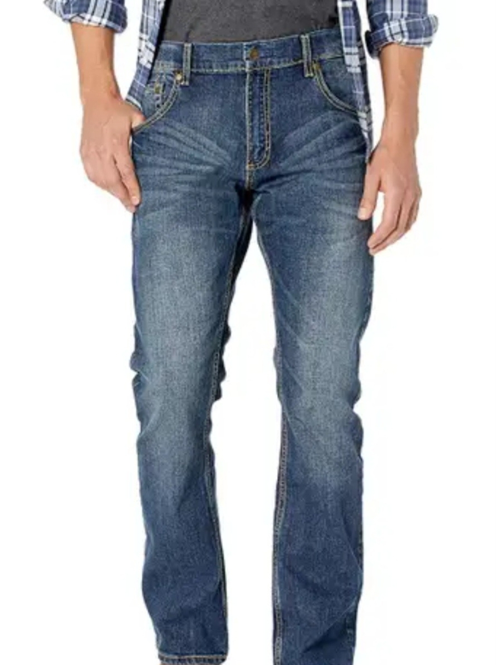 Wrangler Retro Slim Boot Men's Jeans - Medium Blue Wash Size 30x33